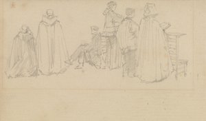 Studi su figure in una chiesa da David Roberts