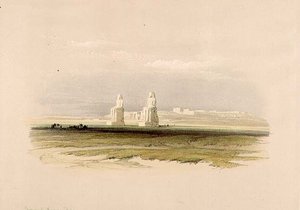 I Colossi di Memnone, da "Egitto e Nubia", Vol.1 da David Roberts