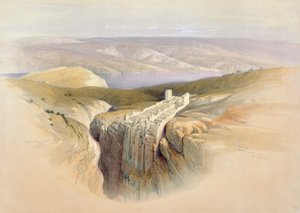 Il Mar Morto verso Moab, 4 aprile 1839, tavola 50 dal Volume II di 