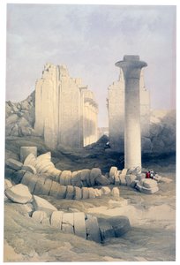 Il Dromos o Sala Centrale del Grande Tempio di Amon, Karnak da David Roberts