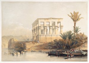 Il Tempio Ipaetral di Philae, chiamato il Letto del Faraone, Egitto da David Roberts
