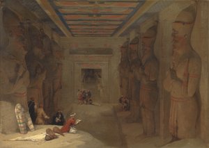 La Sala Ipostila del Grande Tempio di Abu Simbel, Egitto da David Roberts