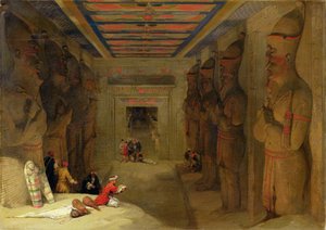 La sala ipostila del Grande Tempio di Abu Simbel, Egitto