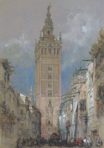 La torre moresca di Siviglia, chiamata la Giralda, Spagna da David Roberts