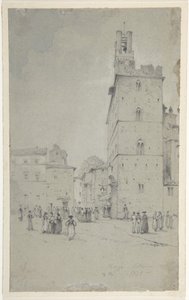 The Palazzo dei Priori, Volterra da David Roberts