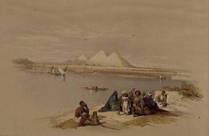 Le Piramidi di Giza dal Nilo, da 