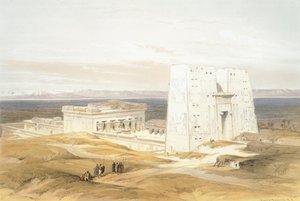 Il Tempio di Edfu, di David Roberts, incisione