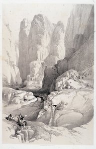 Il Teatro (ingresso a Petra), disegno realizzato il 10/03/1839 in "La Terra Santa", Londra 1849 da David Roberts