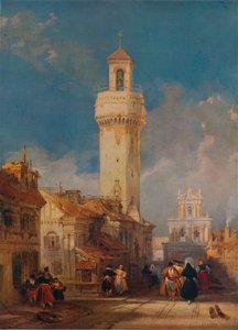 La torre della Chiesa di San Nicolás de la Villa, Córdoba, 1834 da David Roberts