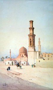 Tomba dei Califfi, Il Cairo, c1907 da David Roberts