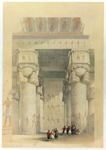 Vista sotto il portico del Tempio di Denderah, Egitto, XIX secolo da David Roberts