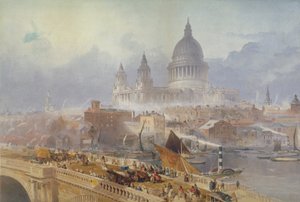 Veduta del Blackfriars Bridge e della Cattedrale di San Paolo, Londra