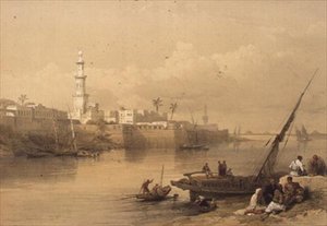 Veduta sul Nilo, traghetto per Giza, da 