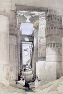 Vista attraverso la Sala delle Colonne, Karnak, da Egitto e Nubia, Vol.1 da David Roberts