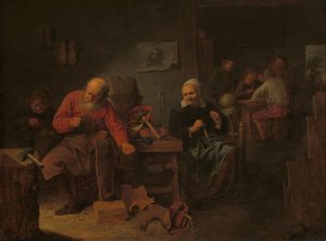 Interno di una bottega di calzolaio da David Ryckaert (III)