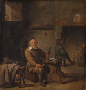 Anziano seduto in una taverna da David Teniers (II) (after)