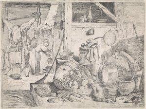 Interno di cucina da David Teniers (II) (attributed to)