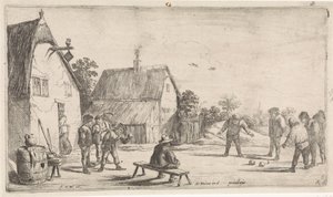 Contadini che giocano a bocce da David Teniers (II)
