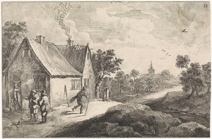 Villaggio di contadini con figure da David Teniers (II)
