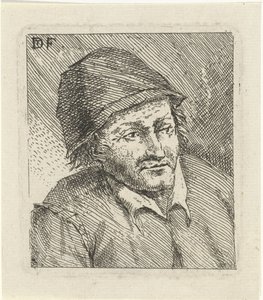 Busto di un uomo con cappello a destra da David Teniers (II)