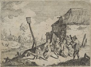 Contadini danzanti presso una locanda da David Teniers (II)