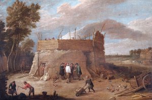 Una fornace di calce con figure, XVII secolo da David Teniers II