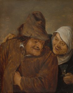 Due contadini con un bicchiere di vino, c. 1645
