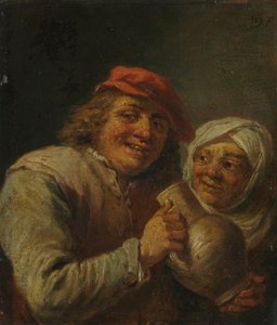 Vecchio uomo e donna, 1700s da David Teniers the Elder