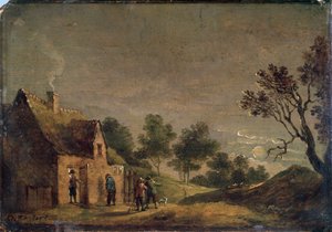 Una taverna di notte da David Teniers the Younger