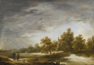 Paesaggio fluviale con arcobaleno da David Teniers the Younger