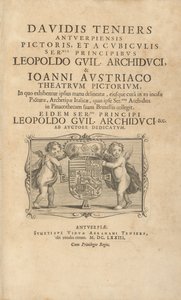 Frontespizio Theatrum Pictorium da David Teniers the Younger