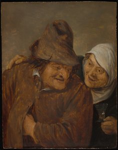 Due contadini con un bicchiere di vino da David Teniers the Younger