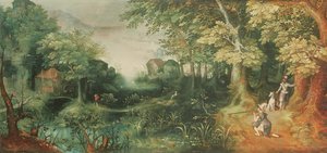 Paesaggio con cacciatori da David Vinckboons