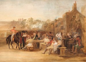Pensionati di Chelsea che leggono il dispaccio di Waterloo, 1819