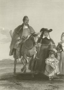 Gruppo di figure che entrano a Madrid da David Wilkie