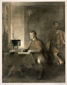 Wellington che scrive i suoi dispacci da David Wilkie