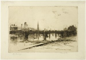 Ponti Albert, Ferroviario e Victoria, tavola sei dal Clyde Set da David Young Cameron