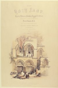 Frontespizio del Volume I di The Holy Land, inciso da Louis Haghe, pubblicato a Londra, 1842 da David after Roberts
