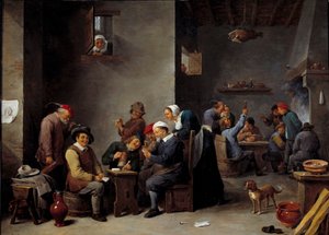 Interno di cabaret. Il gioco delle carte da David Teniers the Younger
