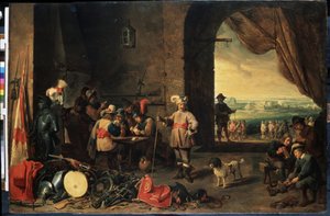 La sala delle guardie da David Teniers the Younger