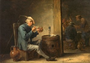 Contadino che fuma in un interno da David Teniers the Younger
