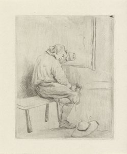 Giovane su una panchina da David van der Kellen
