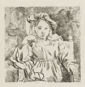 Ragazza seduta da David van der Kellen