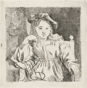 Ragazza seduta da David van der Kellen