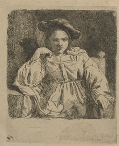 Ragazza seduta da David van der Kellen
