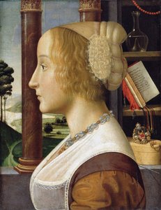 Ritratto di profilo di una giovane donna