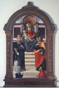 La Madonna con Bambino e San Luigi di Tolosa, Giovanni Evangelista e donatori
