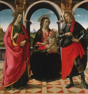 Vergine e Bambino, con i santi Apollonia e Sebastiano