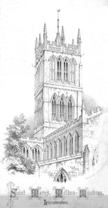 Santa Maria, Melton-Mowbray, Leicestershire, c1850 da Day and Son