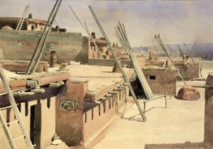 Strada nel Pueblo di Zuni, Nuovo Messico